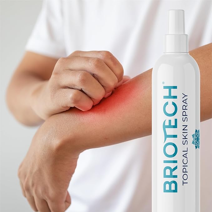 BRIOTECH Topical Skin Spray, Hypochlorous Acid Spray for Body & Face, Eyelid Cleanser, HOCl Facial Mist, Support Against Irritation and Redness, Packaging May Vary, 4 oz, 1 ct