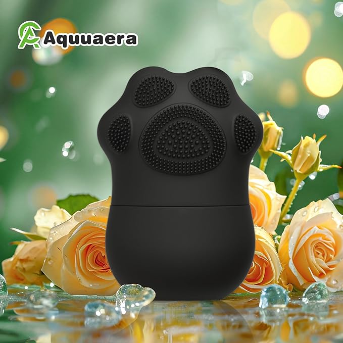 Ice Face Roller For Women, Ice Cube for face and Eyes,De-Puff Eye Bags,Reduce Migraine Pain,Cat Claws Reusable Massage Silicone Ice mold Skin Care Tools (Black)