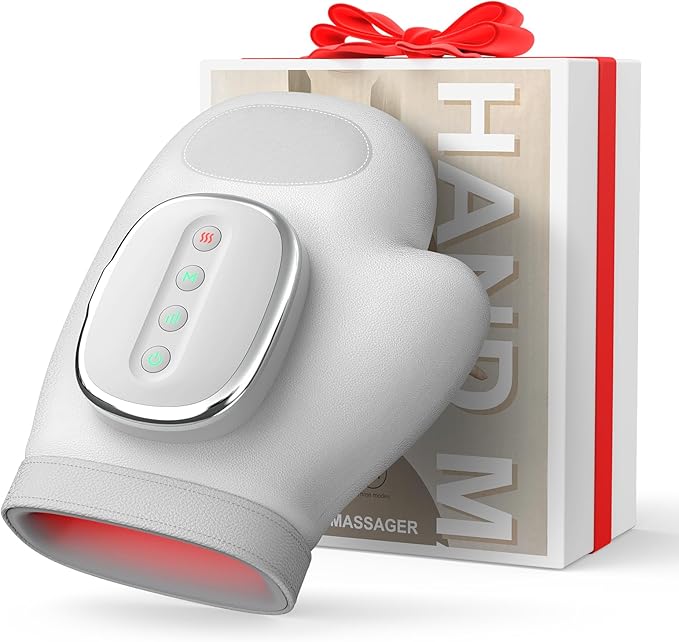 Hand Massager with Heat & Compression – Relief for Arthritis, Carpal Tunnel, & Muscle Tension – 3 Massage Modes, 5 Compression Levels, & Adjustable Temperature – Mother's Day Gift