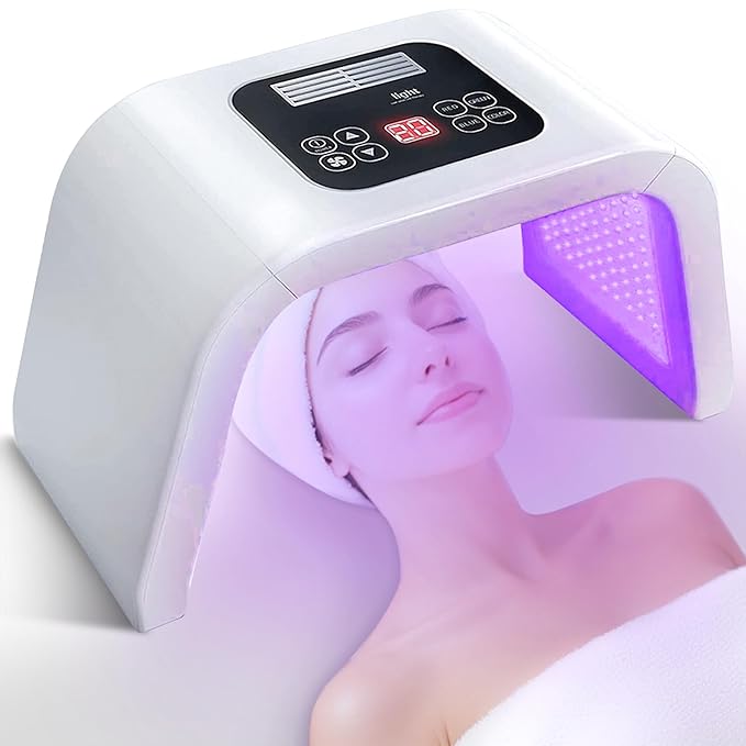 Led-Face-Tool，LED Light Therapy Facial Mask，7 in 1 Beauty Equipment for Skin Care at Home