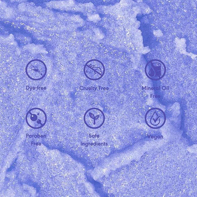 KAV Salt Body Scrub - Natural Exfoliating Salt Scrub for Body and Face, Helps with Moisturizing Skin, Dead Cell Removal, Rejuvenation and Relaxation, 4 Scents (Lavender)