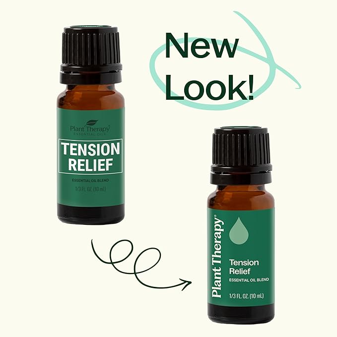 Plant Therapy Tension Relief Essential Oil Blend 10 mL (1/3 oz) 100% Pure, Undiluted, Therapeutic Grade