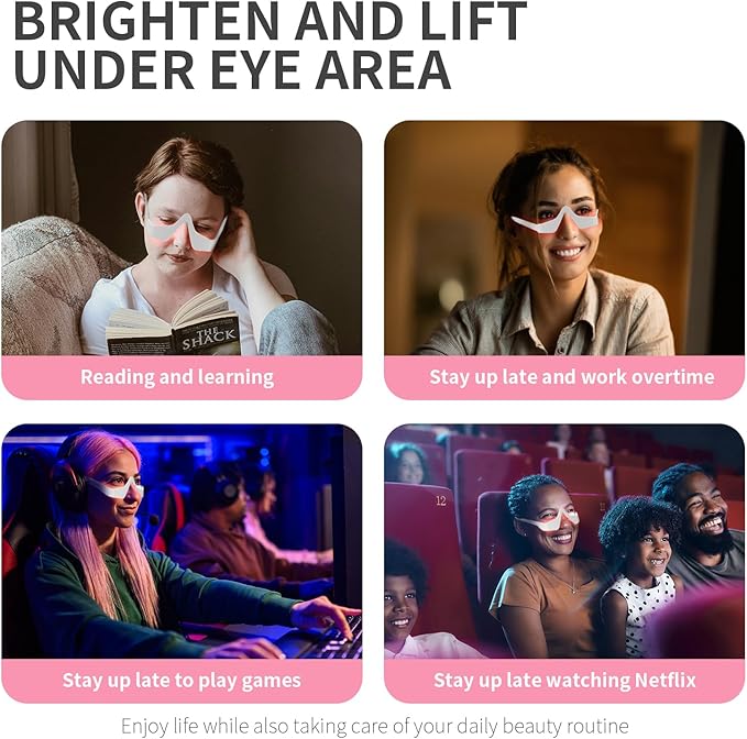 Under Eyes Red Light Therapy, Neodiva Therapy Advanced Under-Eye Renewal Therapy, Microcurrent Eye Beauty Device, Diminishes Dark Circles and Wrinkles