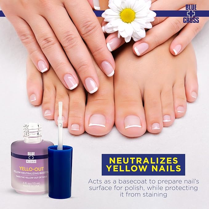 Blue Cross Ultimate Nail Care Bundle - 2oz Cuticle Remover + Softener Cream, 0.5oz Yello Out Yellow Neutralizing Basecoat + 0.5oz Nourishing Cuticle + Nail Oil, 3 Pack Bundle