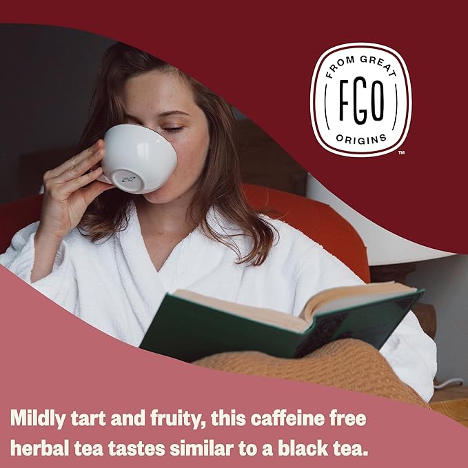 FGO Organic Red Raspberry Leaf Tea, 20 Count, Eco-Conscious Tea Bags, Resealable Bag, Packaging May Vary (Pack of 1)