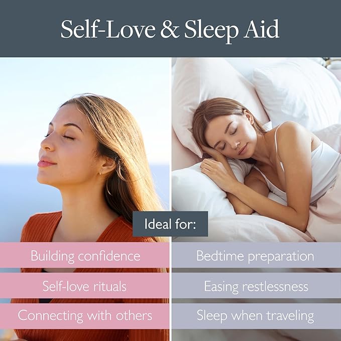 Scentered Aromatherapy Balm Stick Duo for Sleep & Emotional Balance - Roll On Essential Oil Blends of Rose, Lavender, Ylang Ylang - Aromatherapy Gifts for Women - Sleep Well & Love