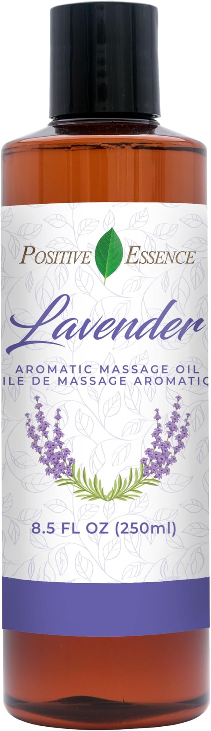 Lavender Massage Oil for Massage Therapy, Body Massage Lotion; Jojoba, Sweet Almond Oil for Skin, Vitamin E, and Pure Lavender Essential Oil, Body Oil Aceite para Masajes Relajantes
