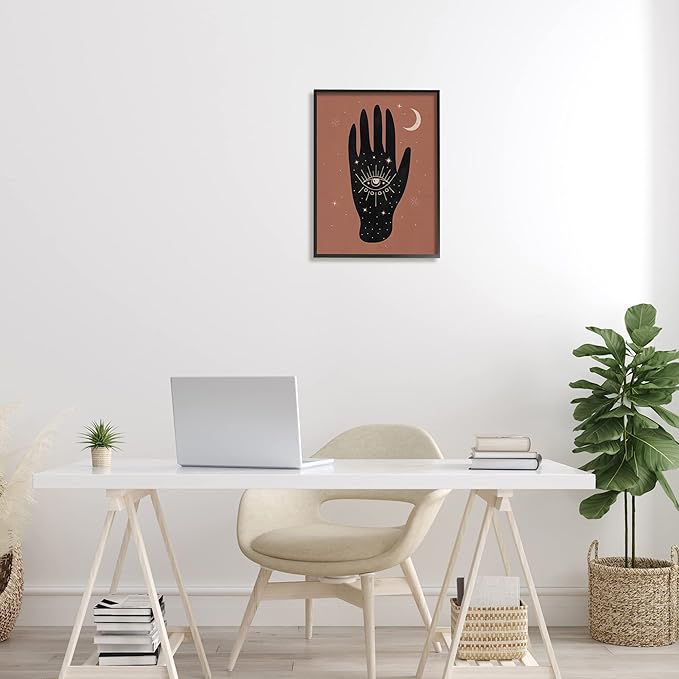 Stupell Industries Celestial Bohemian Chic Hand With Enlightened Eye Tattoo, Design by Nina Blue