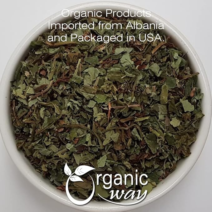 Organic Way Lungwort Dried Leaves (Pulmonaria officinalis) Cut & Sifted - Herbal Tea | Organic & Kosher Certified | Raw, Vegan, Non GMO & Gluten Free | USDA Certified | Origin - Albania (8 Ounce)