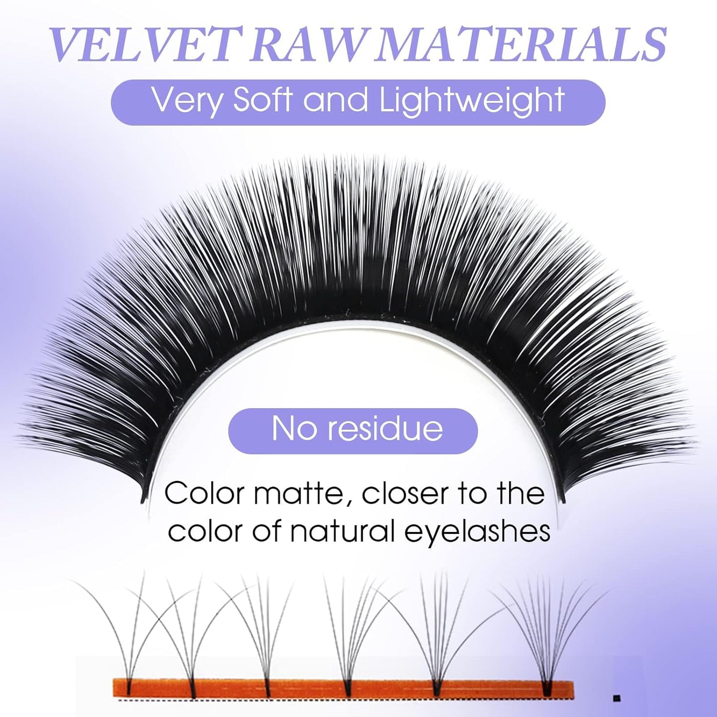 Easy Fan Volume for Lash Artists: Wendy, Handmade Fans for Eyelash Extensions, Self Fanning, Blooming, B-KH, Black, D-0.05-13