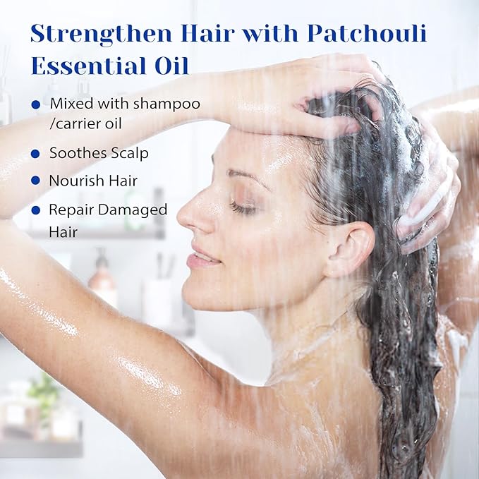 HIQILI Patchouli Essential Oil,100% Pure & Natural for Homemade Perfume, Sooth Skin, Nourish Hair at Home with Diffuser, Gift for Hippie Friend -100ML