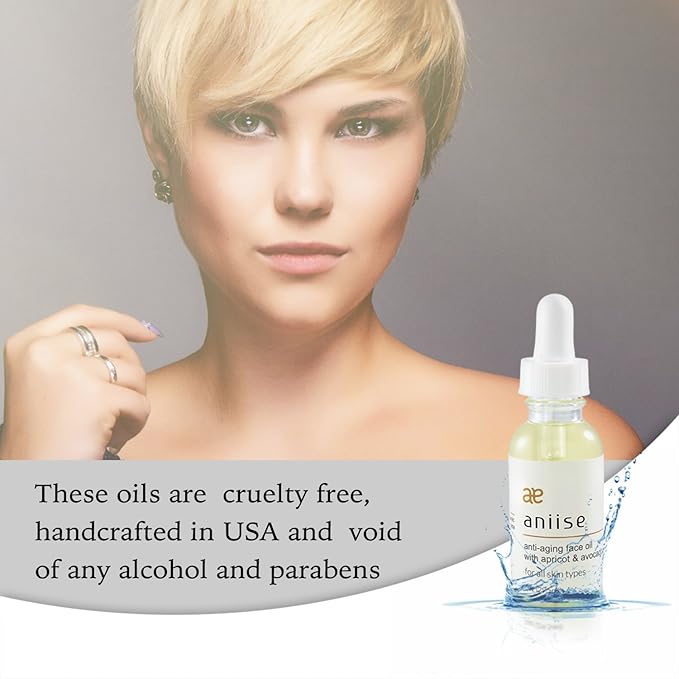Anti – Aging Face Oil with Apricot and Avocado, Moisturizing, for Face for All Skin Types - All-Natural Serum for Face - With Vitamin C, E, and Grape Seed 1 oz