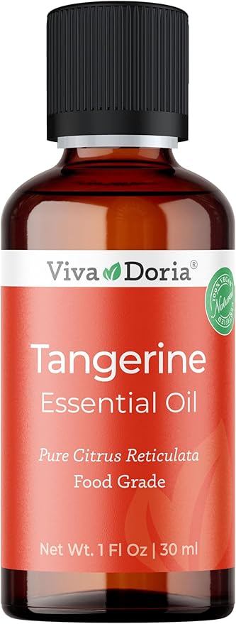 Viva Doria Tangerine Essential Oil, 100% Pure, Natural Essential Oil, Undiluted, for Aromatherapy | Food Grade, 30 mL (1 Fluid Ounce)