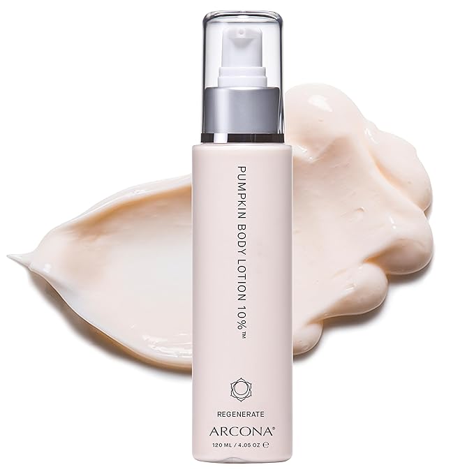 ARCONA Pumpkin Body Lotion 10% - Pumpkin Extracts and Glycolic Acid, 4 FL Oz. Made In The USA