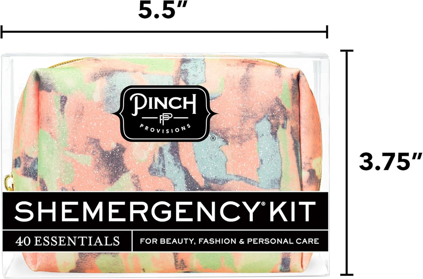 Pinch Provisions Shemergency Kit for Her, 40 Emergency Essential Items, Compact, Multi-Functional Pouch, Gift for Women, Birthday, Bachelorette Parties, and More!