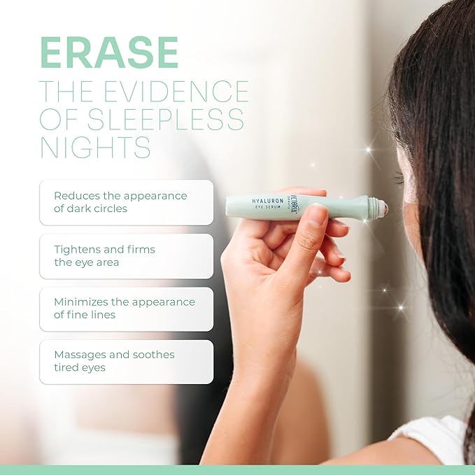 Hyaluronic Eye Roll-On Cooling, Eye Serum Against Wrinkles and Dark Circles