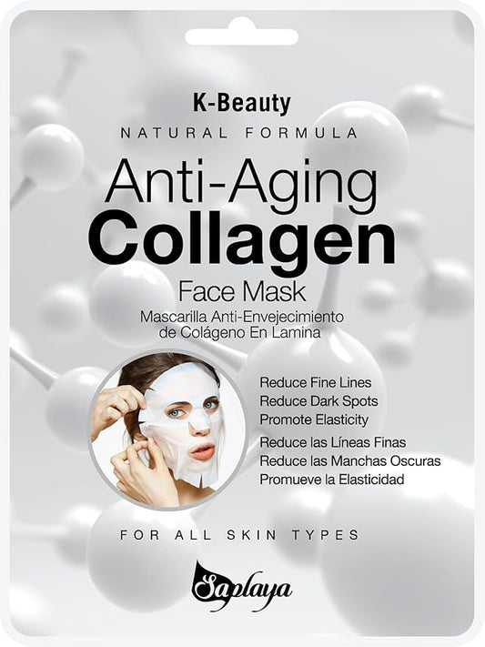 Face Masks 6 Pack Scented Facemask Sheets Skin Care Mask Single Scent K-Beauty Natural Formula