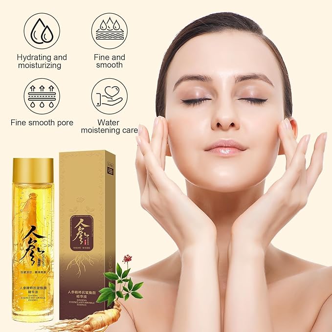 Rednow Ginseng Extract Liquid,Ginseng Anti Wrinkle Serum,Ginseng Peptide Anti Aging Serum,Ginseng Extract Anti-Wrinkle Original Serum Oil,Hydration Ginseng Oil Essence,Ginseng Face Serum(2PCS)