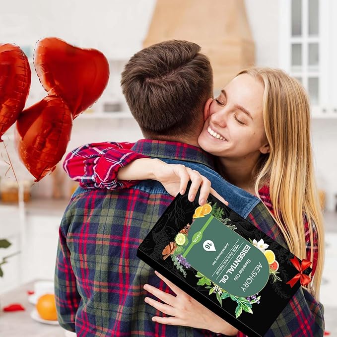 Essential Oils Set - 16 Pcs Aromatherapy Essential Oils for Diffuser, Humidifiers, Skin Care, Massage, Scent for DIY Candle and Soap Making 0.17oz (5ML)