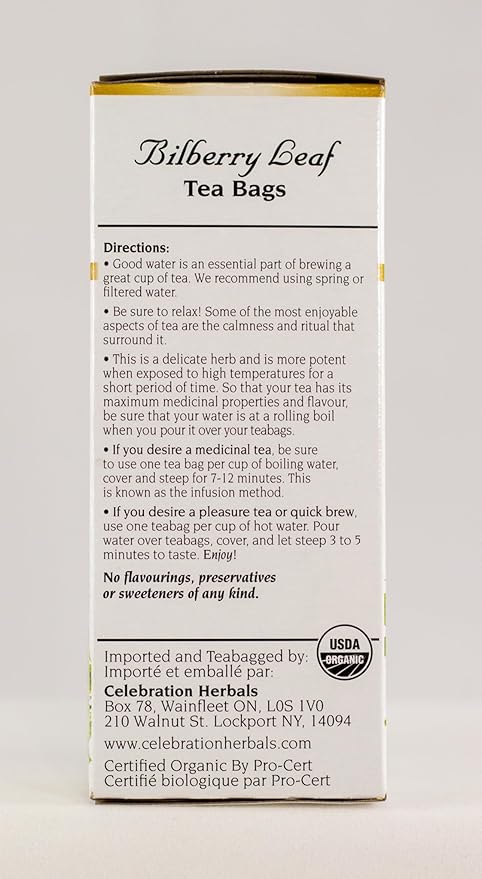 Celebration+Herbals+Teabags+Herbal+Tea+Bilberry+Leaf+Organic%2c+24+Bags