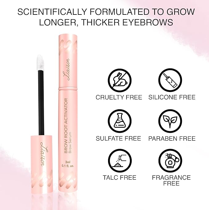 Eyebrow Growth Serum (3ml) Brow Serum for Thicker, Fuller, Healthier Brows - Premium Vegan & Cruelty-Free to Grow Eyebrows - Suero Para Cejas Crecimiento - 2 Month Supply, Women-Owned