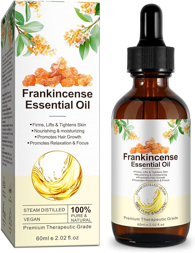 Premium Frankincense Essential Oil – 100% Pure & Natural, Therapeutic Grade for Skin, Face & Aromatherapy | Best Frankincense Oil for Face, Wrinkles & Scars | Deeply Nourishing