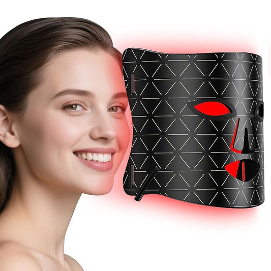 Red Light Therapy for Face – Medical-Grade LED Face Mask Light Therapy red light therapy mask for Wrinkles, Acne, and Skin Rejuvenation | Red, Blue & Infrared Light Therapy