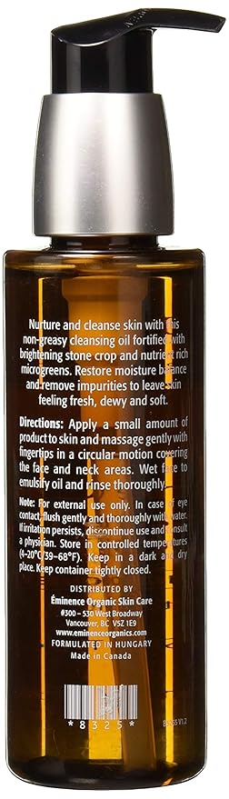 Eminence Organic Skincare Stone Crop Cleansing Oil, 1 Ounce