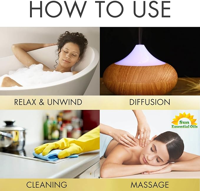 Sun Essential Oils Australian Sandalwood Essential Oil - 4oz Sandalwood Aromatherapy Oil