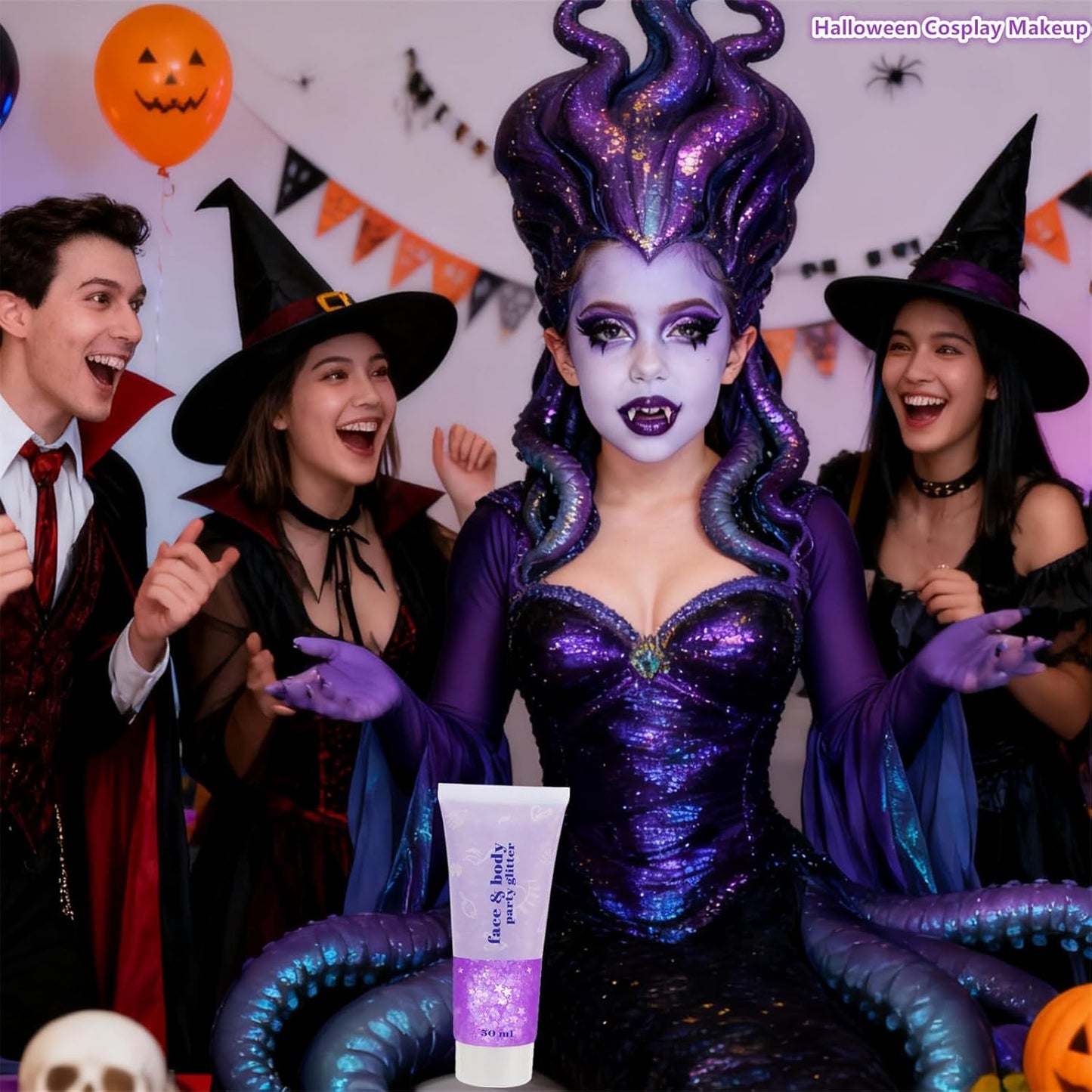 Go Ho Pastel Purple Face Body Glitter,Sparkly Face Glitter Makeup,Light Purple Face Paint Holographic Chunky Sequins Glitters for Eye Lip Hair Nails,Festival Rave Accessories