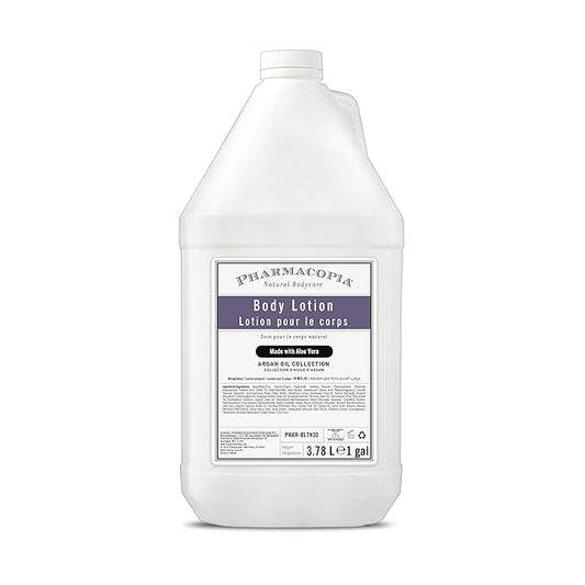 Pharmacopia Hotel Argan Oil Body Lotion - Vegan Moisturizer for Dry Skin, Aromatherapy Lotion with Melon and Green Tea Essence - Natural, Organic and Cruelty-Free Skin Care, 128 oz