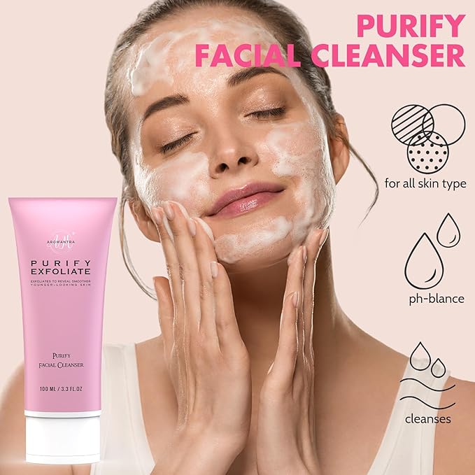 Skin Care Set, AHA+Vitamin C Skincare Routine Kit, 5 in 1 Facial Skin Care Essential for Daily Hydrating w/Cleanser, Toner, Serum, Moisturizer, and Mask, Gifts For Women and Teenage Girls