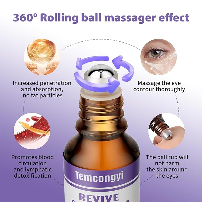 Eye Face Serum, Firming Anti-Wrinkle Serum, Reduces Eye Bags, Dark Circles, with Vitamin E, Helps Anti-Aging Eye Serum, 0.7 oz