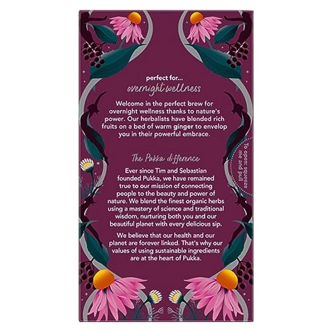Pukka Night Time Berry Organic Herbal Tea, Soothing Infusion With Chamomile, Lavender & Elderberry, Tea Gift Set For Bedtime Relaxation, Caffeine Free, 80 Total Bags (20ct - Pack of 4)