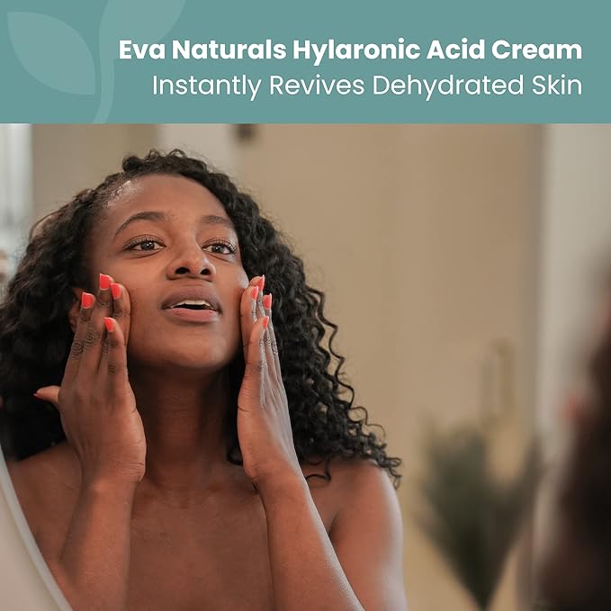 Eva Naturals Hydrating Face Cream with Hyaluronic Acid - Anti-Aging, Wrinkle Face Moisturizer for Women and Men, With Aloe Vera & Retinol For Face - Firming Day & Night Cream (1.7 Fl Oz)