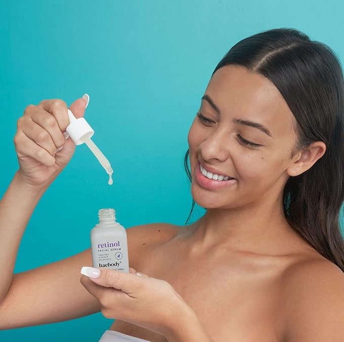 Baebody Made in USA Retinol Serum for Face - Anti Aging Serum for Fine Lines & Wrinkles - - Retinol for Face with Jojoba Oil & Green Tea (1 fl oz/30 ml)