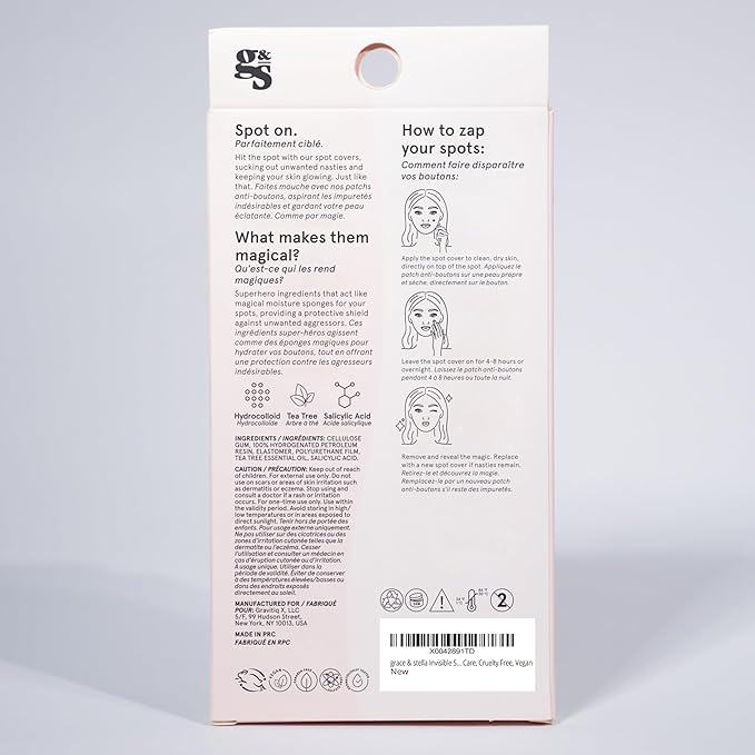 grace & stella Pimple Patches for Face - Cute Hydrocolloid Dots That Help Protect Acne & Reduce Redness - Fun Zit Stickers to Cover Blemishes - Dermatologist-Tested, Vegan (Multishape, 36 Count)