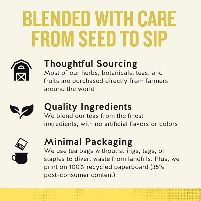 Celestial Seasonings Lemon Zinger Herbal Tea, Caffeine Free, 20 Tea Bags Box