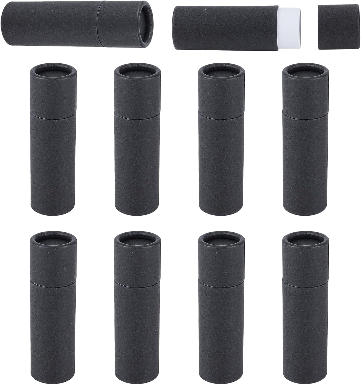 NICENEEDED 10 Pcs Paperboard Lip Balm Tubes, Paper Lipstick Tube, Cardboard Empty Lip Gloss Container Solid Perfume Tube Cosmetic Box for DIY Lip Gloss Balm Chapstick