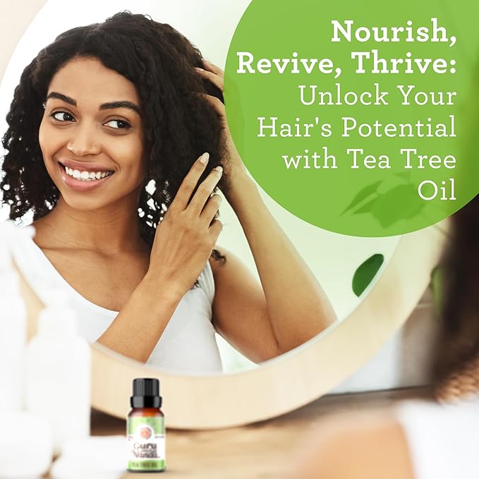 GuruNanda Tea Tree Essential Oil (3x1 Fl Oz) - 100% Pure, Undiluted Aromatherapy Oil for Diffusers, Massages & DIY Recipes - Helps in Skin & Hair Care