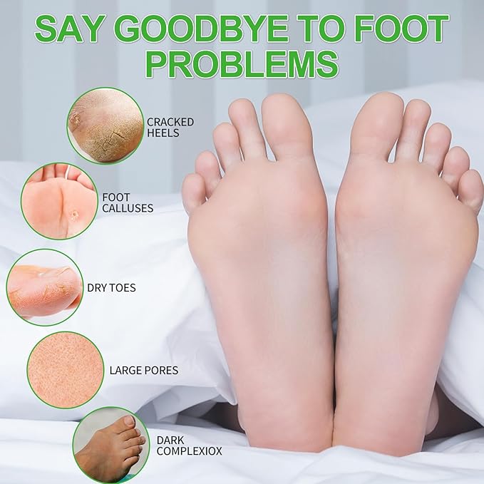 Pedicure Kit Foot Soak Set: Bubble Salt, Sugar Scrub, Massage Mask, Massage Lotion in a Box, 4 Step Foot Spa Kit for Dry Feet, Calluses and Tired Feet(3 Set Lemon)