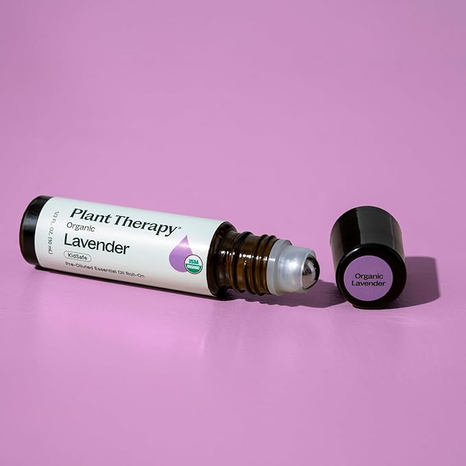 Plant Therapy Organic Lavender Essential Oil 100% Pure, Pre-Diluted Roll-On, Natural Aromatherapy, Therapeutic Grade 10 mL (1/3 oz)