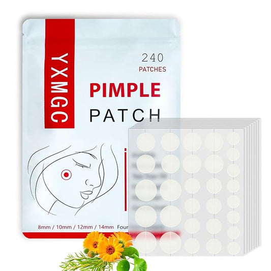 Pimple Patches for Face – Hydrocolloid Acne Patches with Tea Tree Oil, Covers Zits, Pimples, and Blemishes on Face and Skin, Multi-Size Zit Patches (240 Patches)