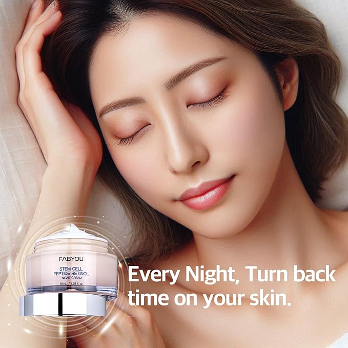 FABYOU Stem Cell Skin Recovery Duo – Korean Skin Care Set for Anti-Aging, Overnight Repair with EGF Cell Renew Ampoule & Plant-Based Stem Cell Night Cream