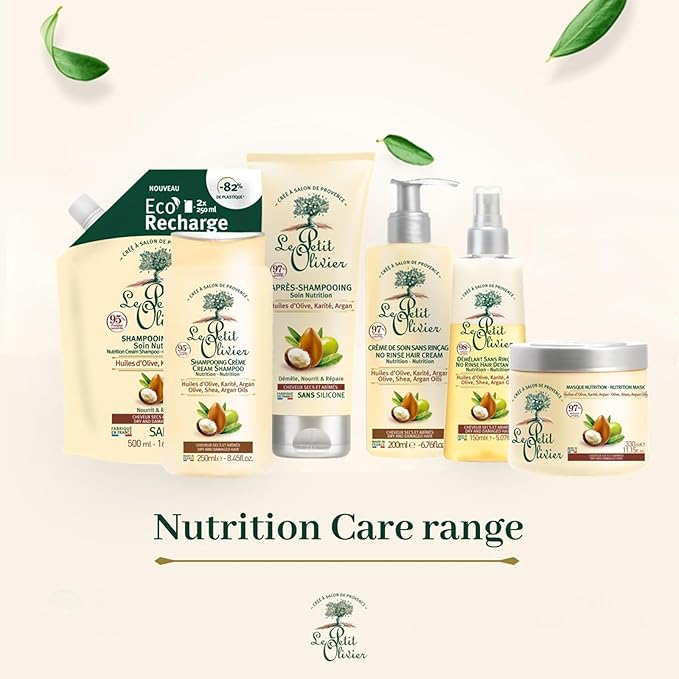 Nutrition Mask for Dry and Damaged Hair, 11.15 oz - Hair Moisturizer - Rich in Olive, Shea, Argan Oils - Paraben, Sulfate-Free - Natural Ingredients - 1 Minute Efficiency - Hair Mask