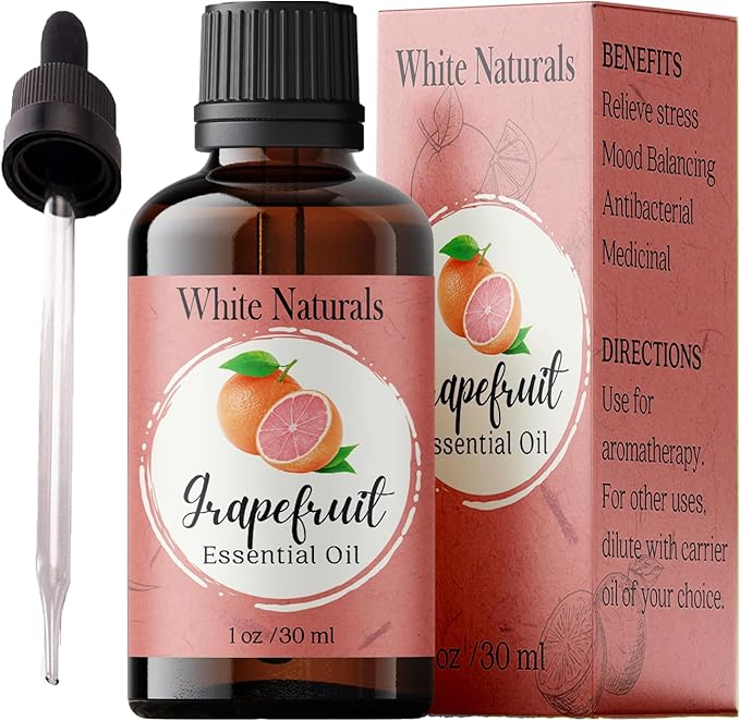 Organic Grapefruit Essential Oil - 100% Pure & Natural -Premium Therapeutic Grade with Premium Glass Dropper - Undiluted Natural/Homeopathic Aromatherapy Scented, Great for DIY Soap Making, Massage