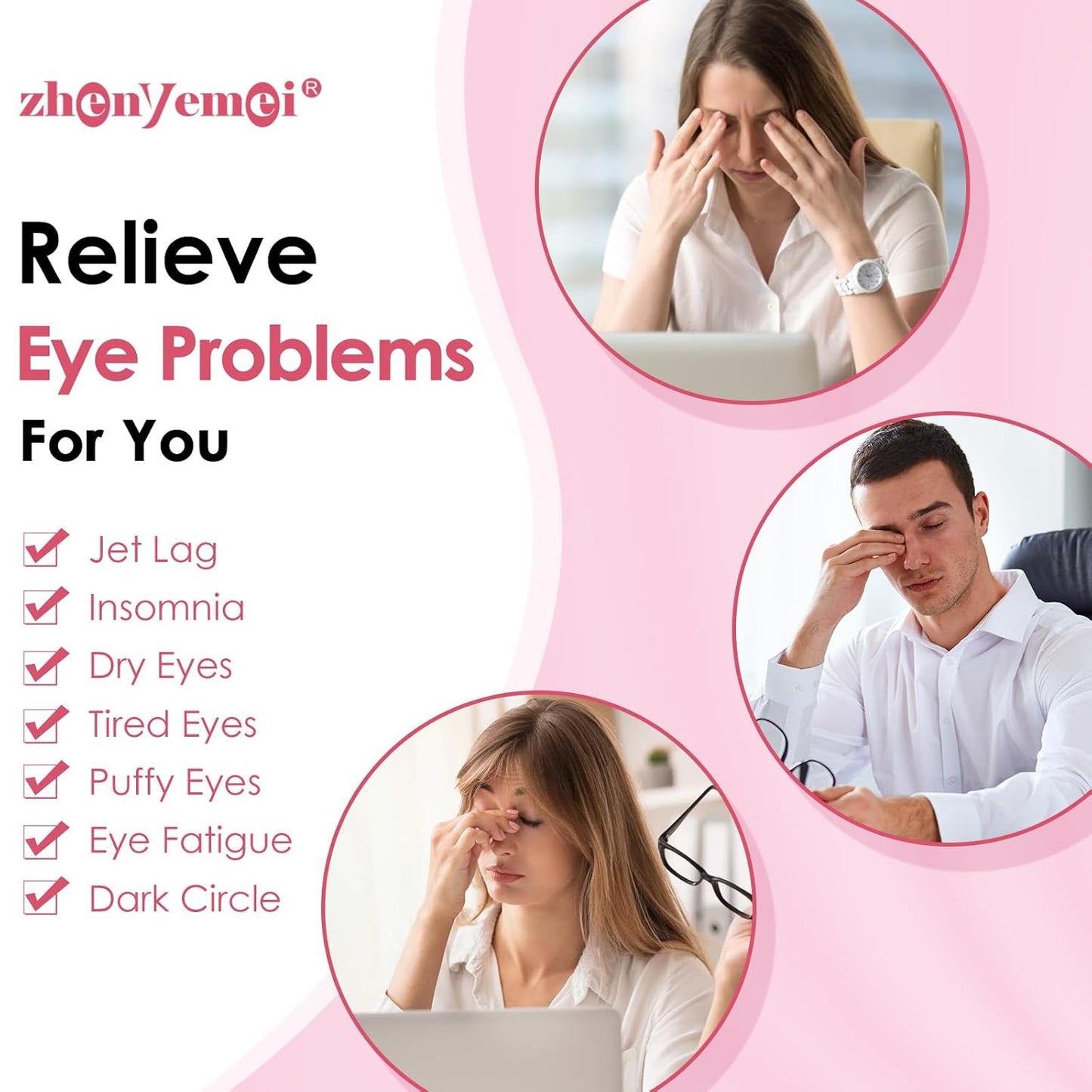 Steam Eye Mask 20 Packs, Self Heating Sleep Mask for Dry Eyes, Fatigue, Dark Circles, Comfortable Moist Warming Eye Mask, Disposable Heated Eye Mask, Gift for Women, Men, Mum, Dad (Cherry Blossoms)