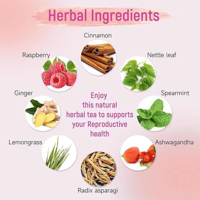 Laicuherb PCOS Spearmint Tea, for Women Hormone Balance & Promote Relaxation and Helps with Hirsutism and Acne, 10 Tea Bags Organic Spearmint Tea for Healthy Ovulation and Fertility