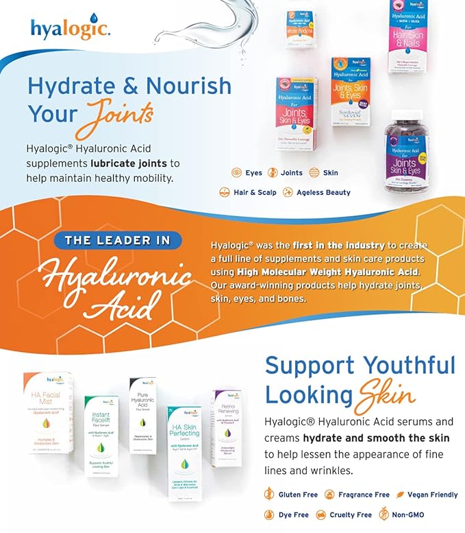 Hyalogic Dark Circle Lightening Face Serum - Treat Under Eye Dark Circles w/Hyaluronic Acid, Eveseryl & Regu-Age - Soothe, Nourish & Rejuvenate Skin - 1oz