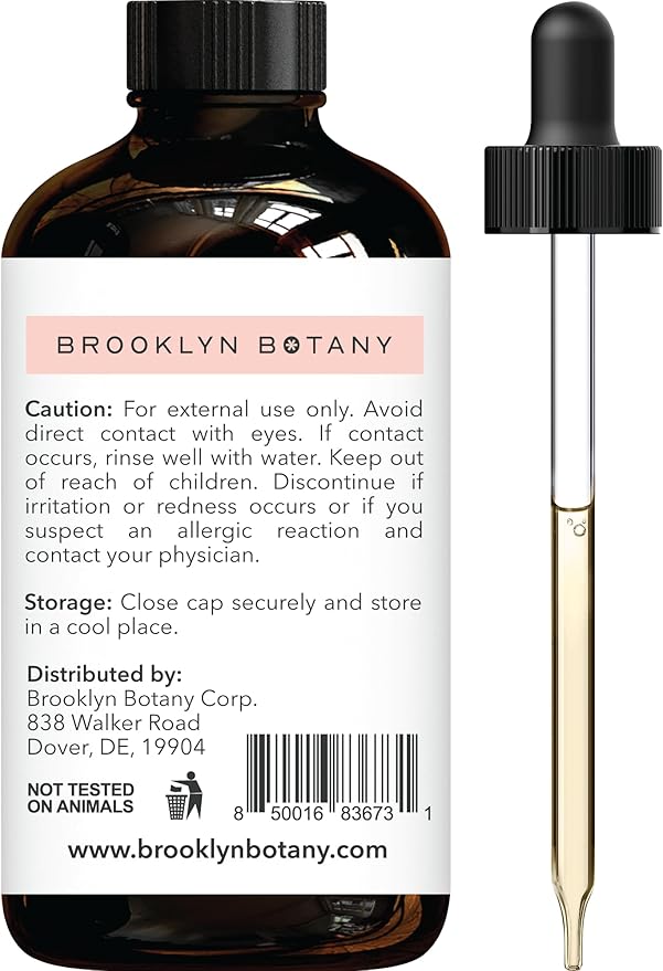 Brooklyn Botany Basil Essential Oil - Huge 4 Fl Oz - 100% Pure and Natural - Premium Grade with Dropper - for Aromatherapy and Diffuser